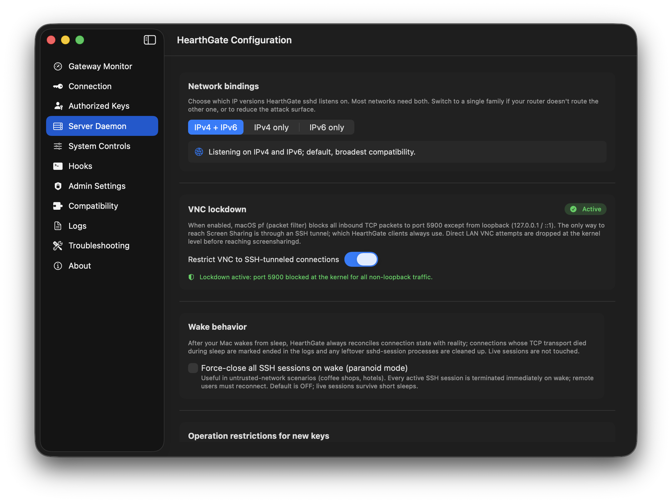 HearthGate VNC Lockdown Gateway Monitor