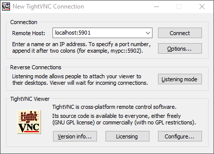 TightVNC (Windows) step 6: Open TightVNC Viewer