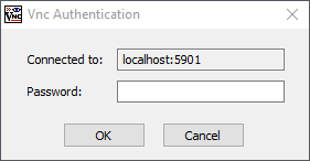 TightVNC (Windows) step 7: Enter the VNC password