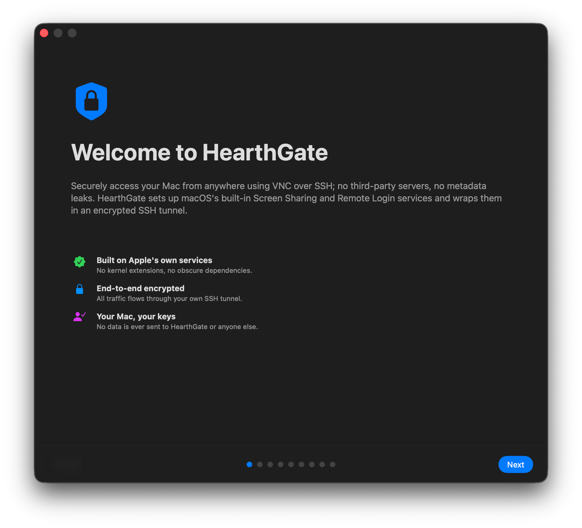 Installation step 1: Start the guided setup