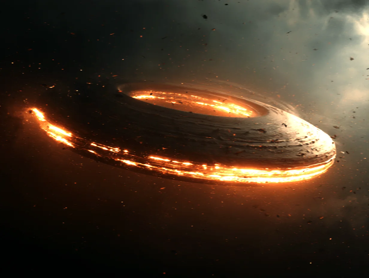 AI-generated scene of an alien mothership exploding above Earth